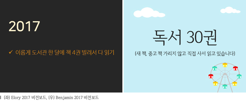 비전보드 내 독서관련 이미지