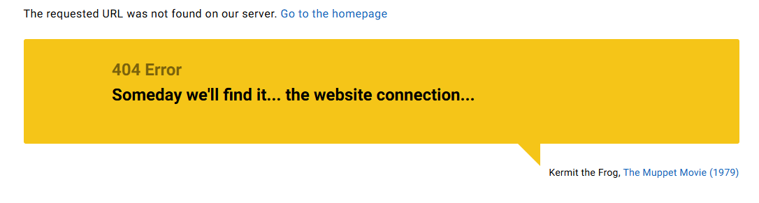 IMDB의 404페이지