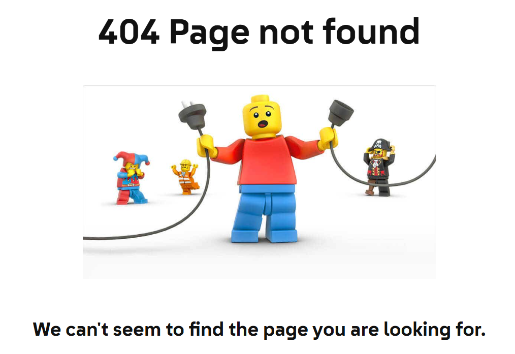 Lego의 404페이지
